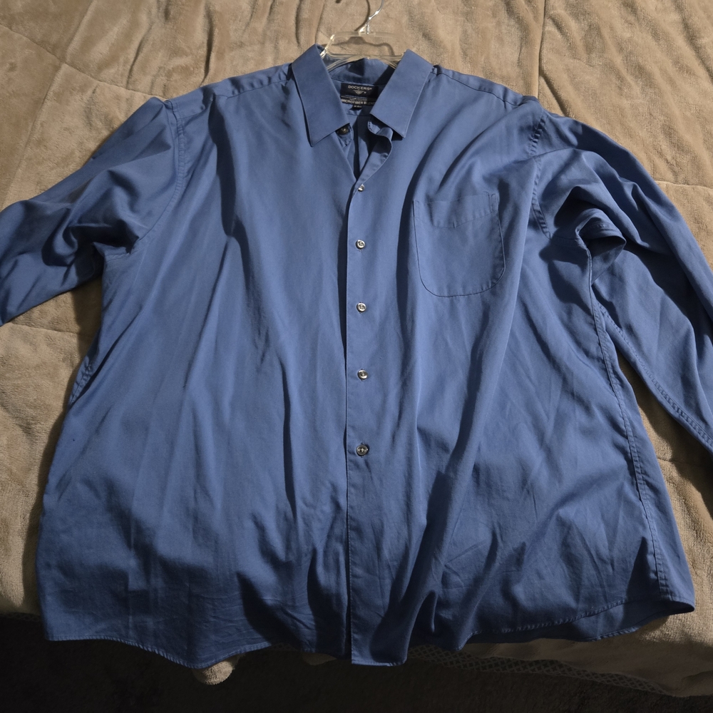 Dockers Blue Casual Button Down Shirt